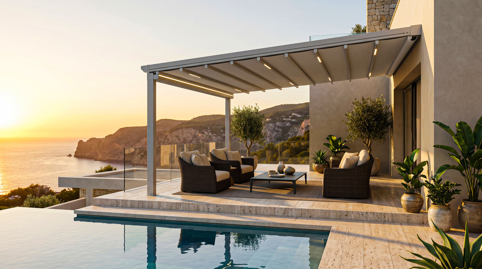 Stoffpergola
