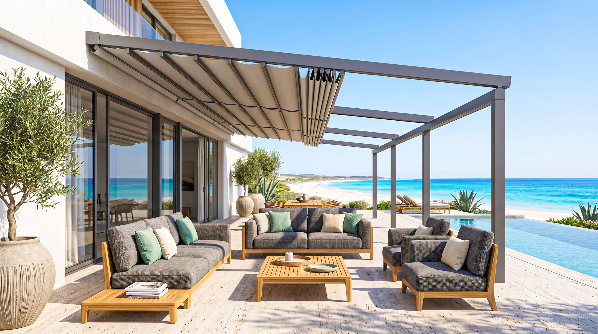 SkyVera Stoffpergola 2